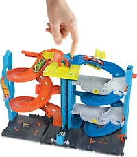Hot Wheels- Ville - Coffret de jeu - Tour Spirale transformable