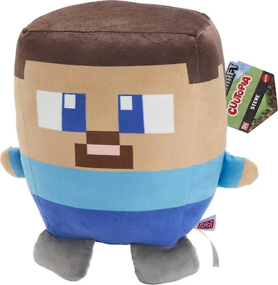 Minecraft Cuutopia 10-in Steve Plush Character Pillow Doll, Collectible Toy