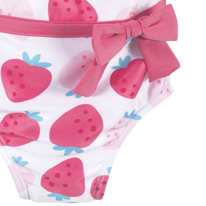 Gerber - Baby & Toddler Summer Blossom One-Piece Swimsuit With Ruffle