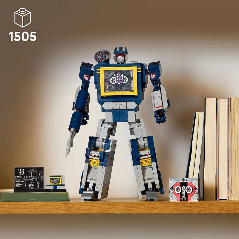 LEGO Icons Transformers: Soundwave Model Kit - Collectible Building Set for Adults, 18+ - 10358