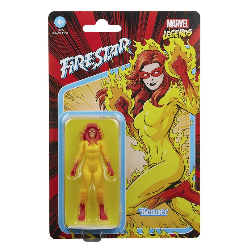 Hasbro Marvel Legends Series Retro 375 Collection, figurine articulée de collection Marvel's Firestar de 9,5 cm