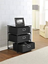 Table de bout avec 4 bacs de rangement