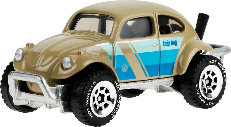 Hot Wheels Volkswagen Baja Bug 1:64 Scale Die-Cast Toy Car, Surf's Up-Themed Vehicle