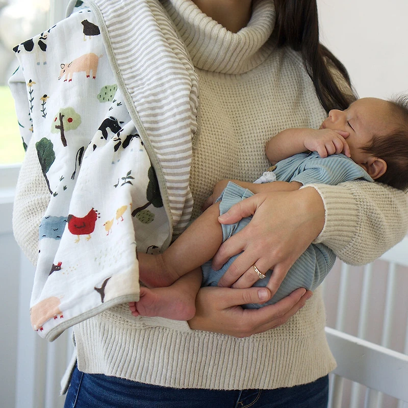 Red Rovr-Organic Cotton Muslin Swaddle Blanket