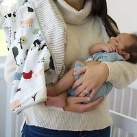 Red Rovr-Organic Cotton Muslin Swaddle Blanket