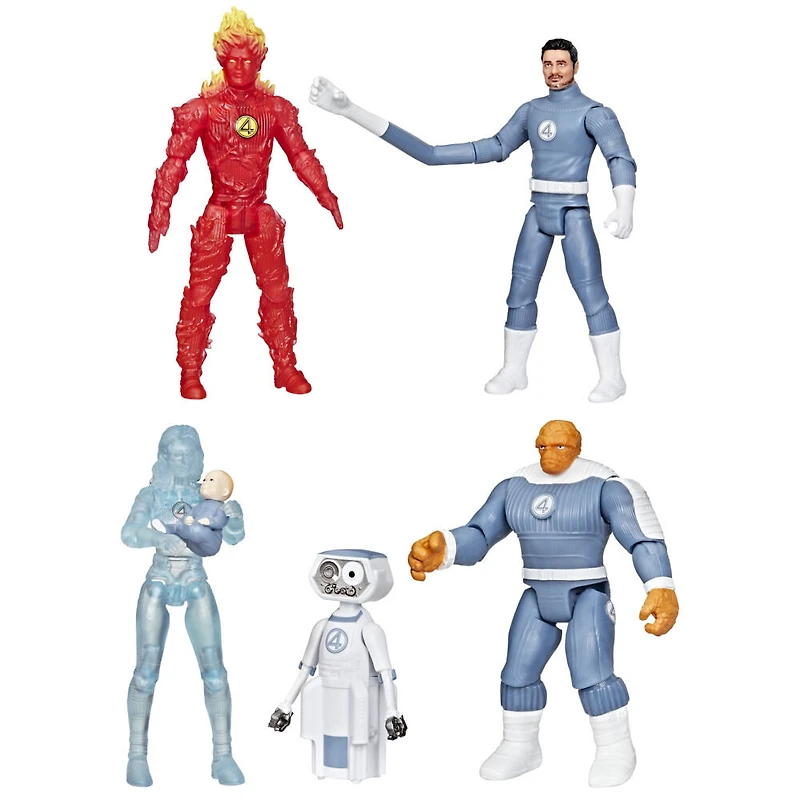 Marvel Studios The Fantastic Four Epic World of Action Collection La première famille, coffret de 6 figurines