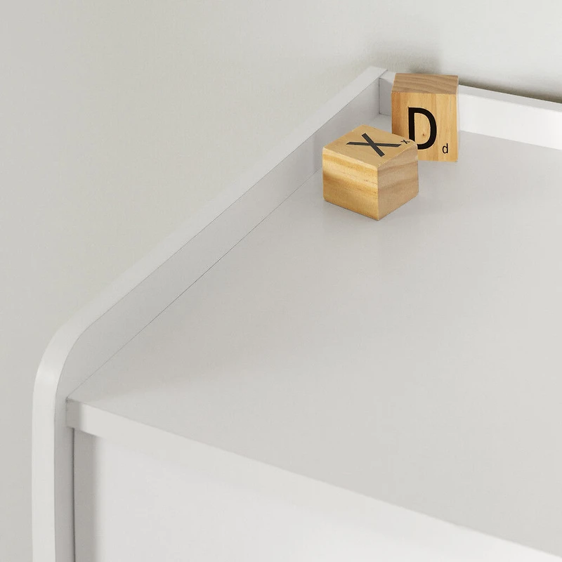 Bebble Table de chevet Gris clair et Blanc