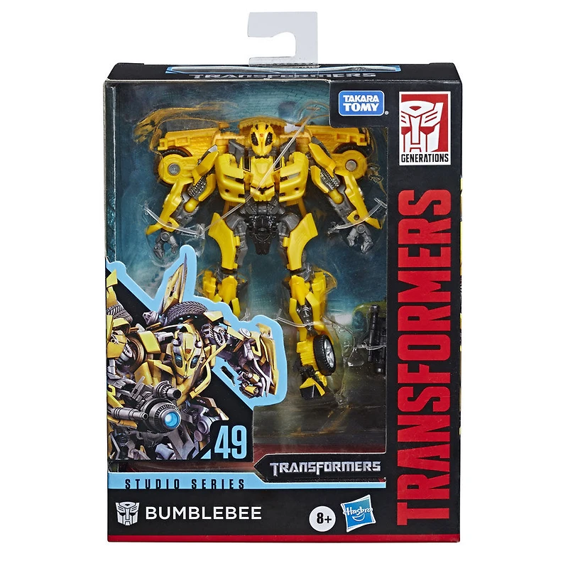 Jouets Transformers Studio Series 49, classe Deluxe, figurine Bumblebee du premier film Transformers