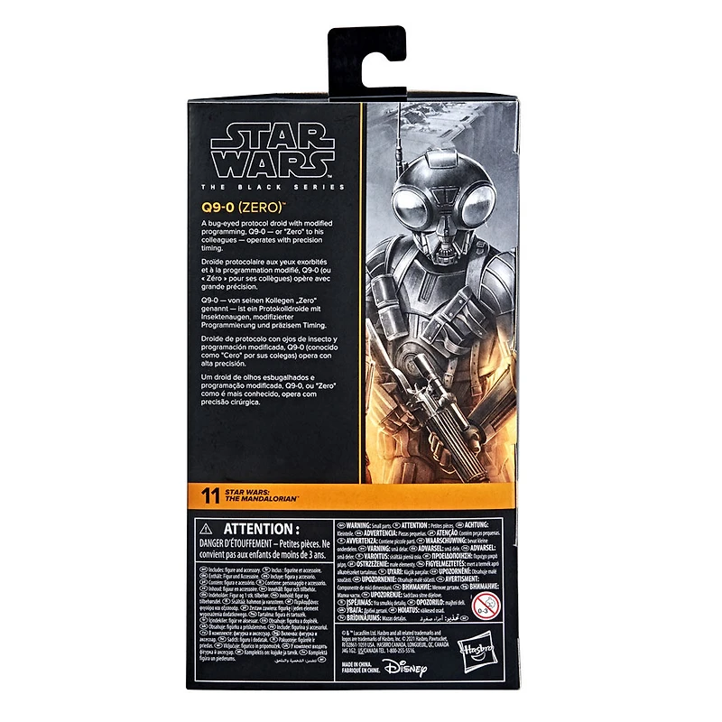 Star Wars The Black Series, Q9-0 (ZERO), figurine de 15 cm avec accessoires, The Mandalorian