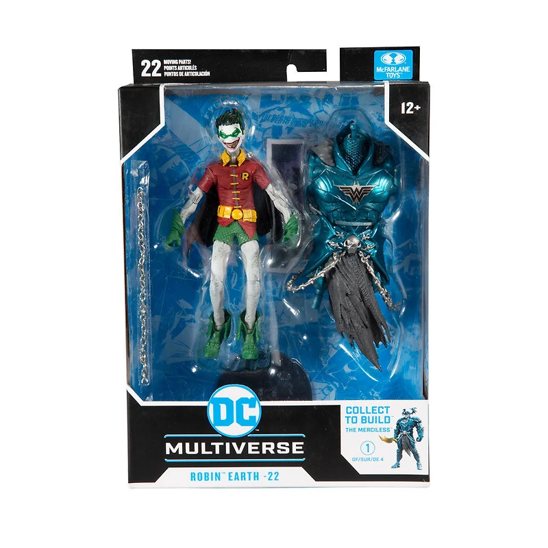 DC Multiverse Dark Nights Métal: Robin Earth-22 avec pièces de construction A pour figurine