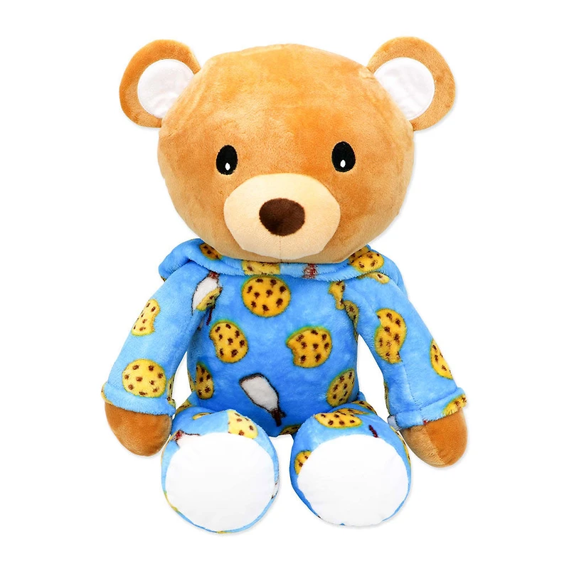 Jesse & Lulu Lounge Sleepover Bear: Blue Milk& Cookie