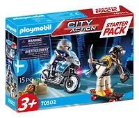 Playmobil - Starter Pack Motard de police et voleur