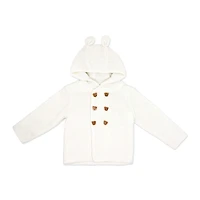 Baby Mode 2 Piece Hooded Knit Set:Cream