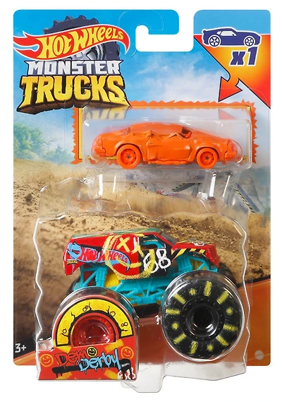 Hot Wheels Monster Trucks 1:64 Demo Derby 2 Pack Vehicles