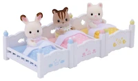 Calico Critters Lits superposés triples pour bébé, ensemble de meubles de maison de poupée