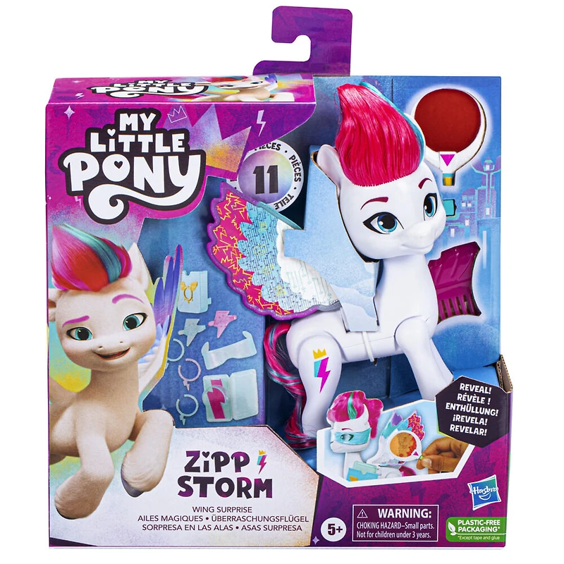 My Little Pony Dolls Zipp Storm Wing Surprise, 5.5-Inch My Little Pony Toy with Wings and Accessories