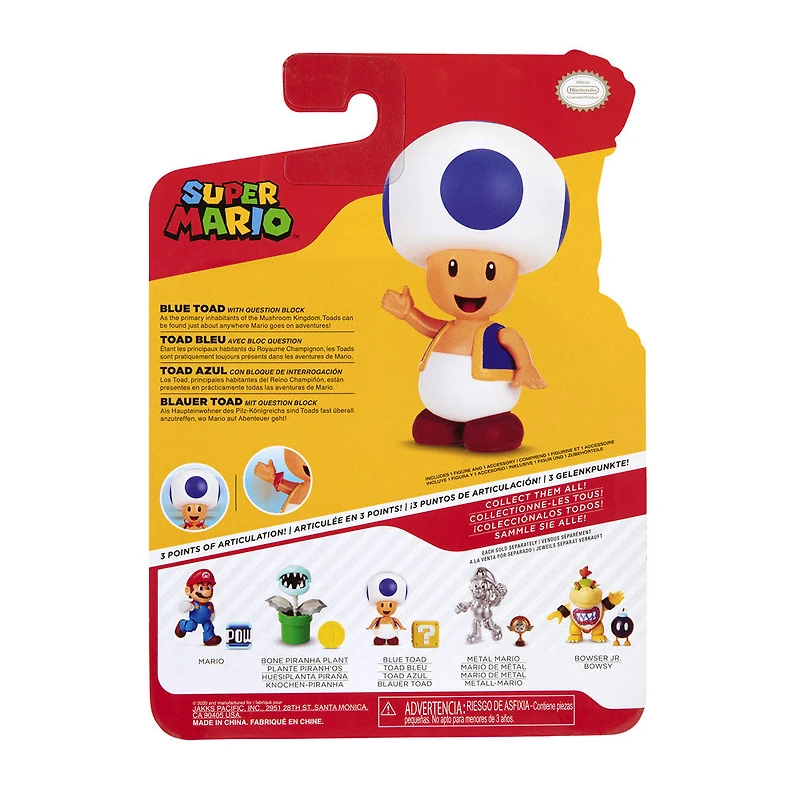 Super Mario 4 "Figures Wave 21 - Crapaud bleu avec bloc de questions