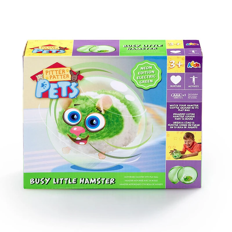 Pitter Patter Pets Busy Little Hamster Neon - - English Edition