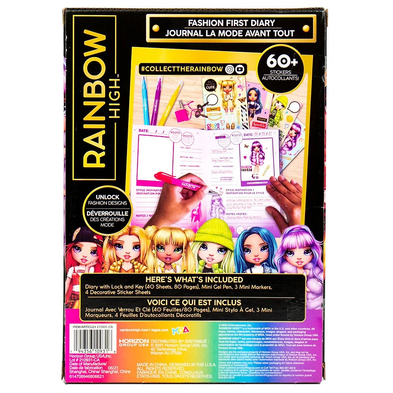 Rainbow High Journal La mode avant tout