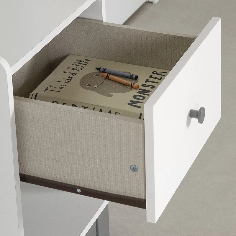 Bebble Table de chevet Gris clair et Blanc