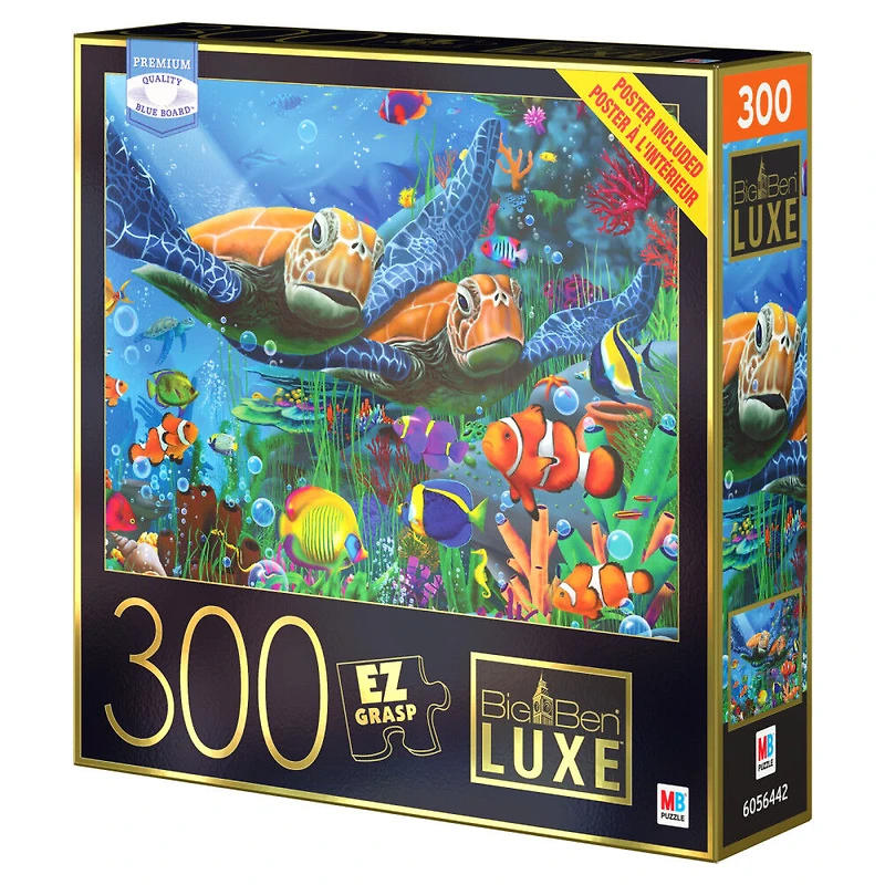 Puzzle Big Ben Luxe de 300 pièces, Tortues des profondeurs
