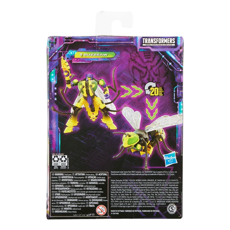 Transformers Generations Legacy, figurine Buzzsaw classe Deluxe, à partir de 8 ans, 14 cm