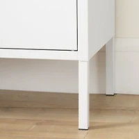Crea Meuble de rangement avec 2 portes en métal Blanc solide