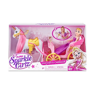 Ensemble de licorne et poupée princesse Sparkle Girlz par ZURU