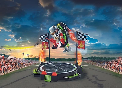 Air Stuntshow Pilote avec réacteur dorsal