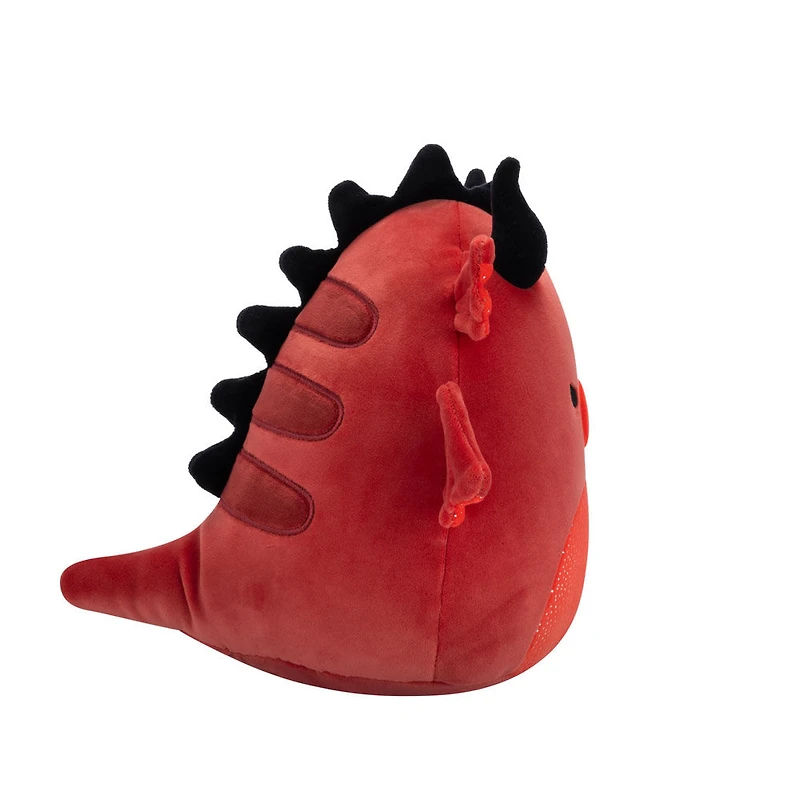 Peluche Squishmallows 7.5" - Salami le dragon rouge aux yeux furieux et au ventre étincelant