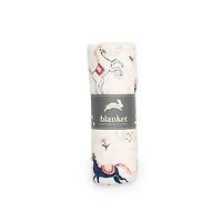 Red Rover - Cotton Muslin Swaddle Single - Little Unicorns
