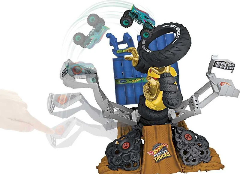 Hot Wheels-Monster Trucks Arena Smashers-Combat Mega-Wrex vs Gorzilla