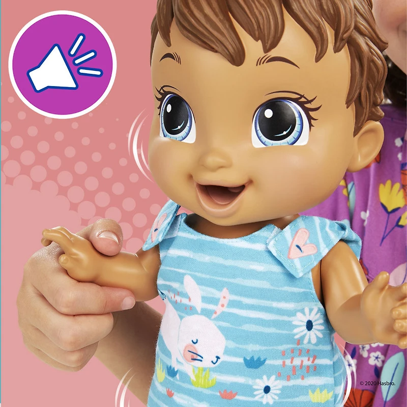 Baby Alive Baby Gotta Bounce Doll, Bunny Outfit, Bounces with 25+ SFX and Giggles, Drinks and Wets