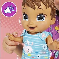 Baby Alive Baby Gotta Bounce Doll, Bunny Outfit, Bounces with 25+ SFX and Giggles, Drinks and Wets