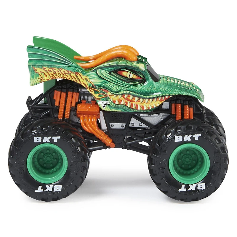 Monster Jam, Official Dragon Truck, Die-Cast Vehicle, 1:64 Scale