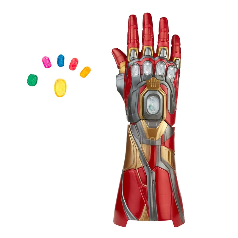 Marvel Legends Series, gant électronique articulé Iron Man Nano Gauntlet, lumières