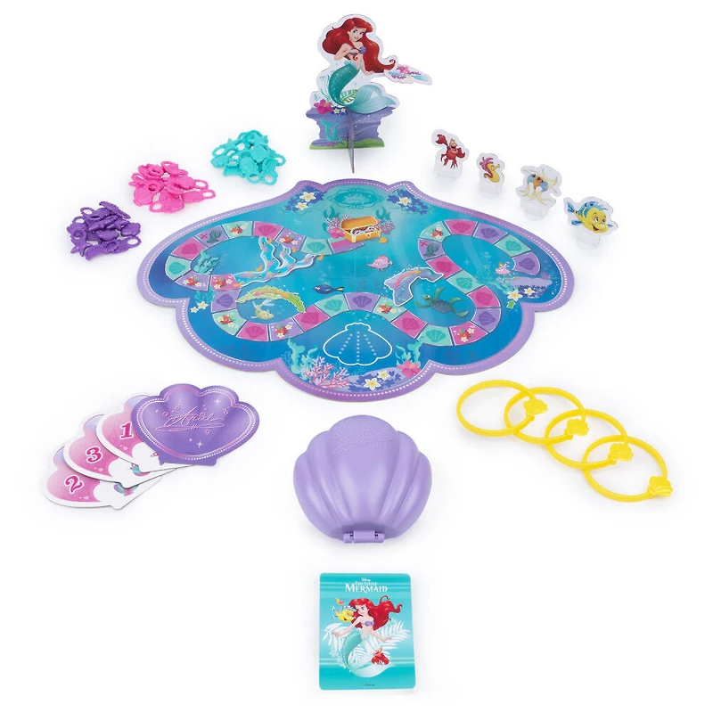 Disney Princess, Charming Sea Adventure Board Game Little Mermaid Toys Featuring Ariel and Friends Fun Game for Family Game Night