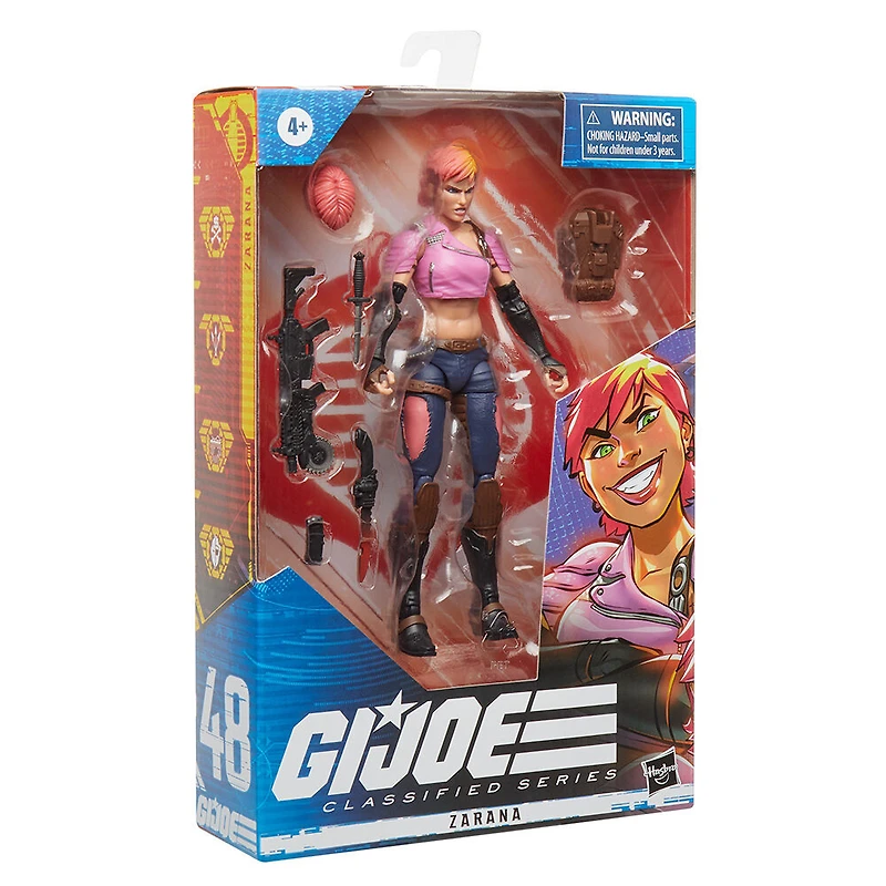 G.I. Joe Classified Series, figurine Zarana 48 de collection avec accessoires multiples, emballage spécial