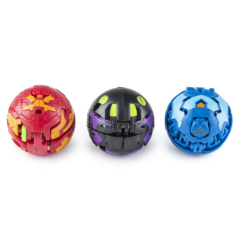  Bakugan, Starter Pack 3 personnages, Aquos Webam, Créatures transformables à collectionner