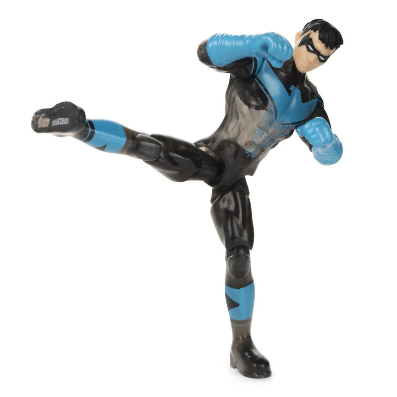 Batman, Figurine articulée Nightwing de 10 cm avec 3 accessoires mystère