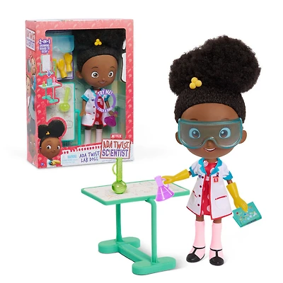 Ada Twist, Poupée de Scientifique Ada Twist Labo, Poupée Interactive de 31 cm (12,5 pouces) avec Accessoires de Labo de Recherche, Parle et Chante la Chanson "The Brainstorm Song"