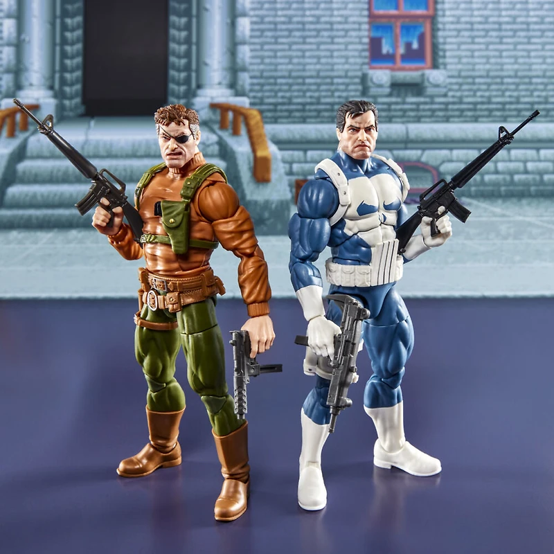 Marvel Legends Series Gamerverse Punisher et Nick Fury, figurines de collection