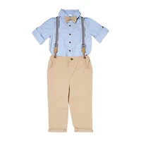 Little Gent Suspender Bowtie Set: Blue 2Y