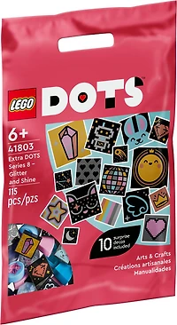 LEGO DOTS Extra DOTS Series 8 - Glitter and Shine 41803 DIY Decoration Kit (115 Pieces)