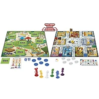 Clue Junior Game, 2-Sided Gameboard, 2 Games in 1, Clue Mystery Game for Younger Kids, Kids Board Games, Junior Games