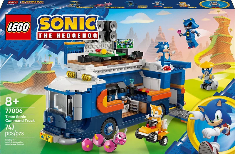 LEGO Sonic the Hedgehog Le Camion de Commandement de l'Équipe Sonic, Jouet de Robot pour Enfants, Garçons et Filles 77006