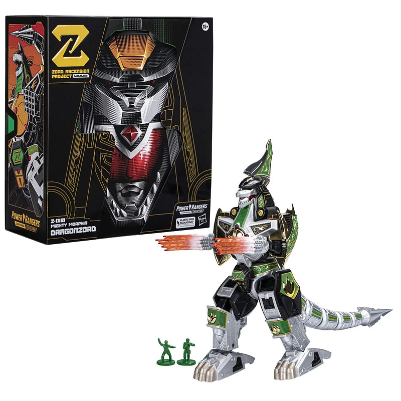 Hasbro Power Ranges Lightning Collection, Zord Ascension Project, Mighty Morphin Dragonzord, échelle 1 : 144, figurine premium de collection