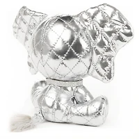 P.Lushes Designer Fashion Pets Ella L'Phante Elephant Limited Edition Premium Stuffed Animal Soft Plush with Glitter Sparkle, Silver, 6"