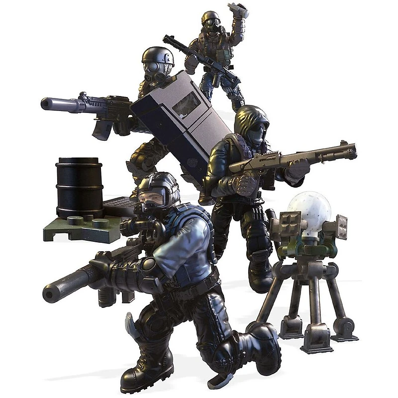 Mega Construx - Call of Duty - Coffret de micro-figurines articulées - Escadron de frappe urbaine