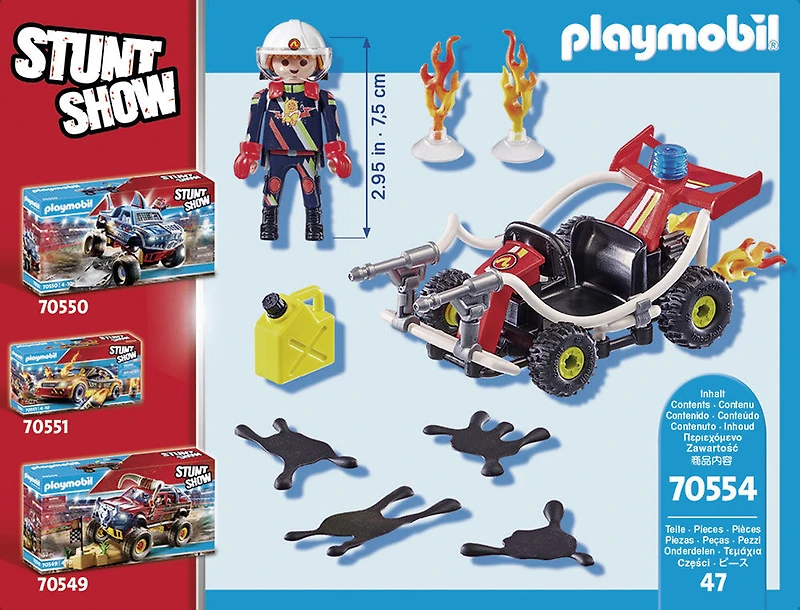 Playmobil - Stuntshow Véhicule et pompier